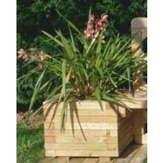 Square Wooden Planter 047